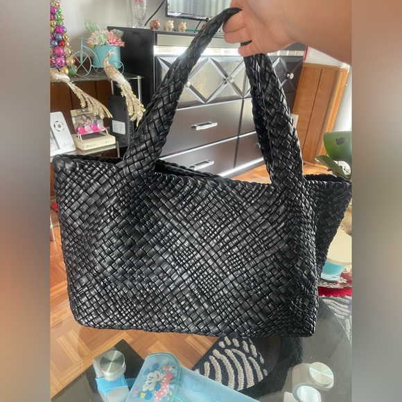 New Falor black genuine leather large tote handbag - Picture 3 of 9